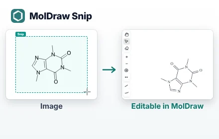 MolDraw Snip promo tile: Snip any molecule, edit it in MolDraw