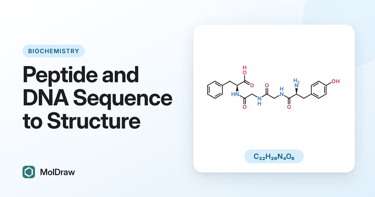 Peptide and DNA Sequence to Structure: SMILES, Formula and Mass ...