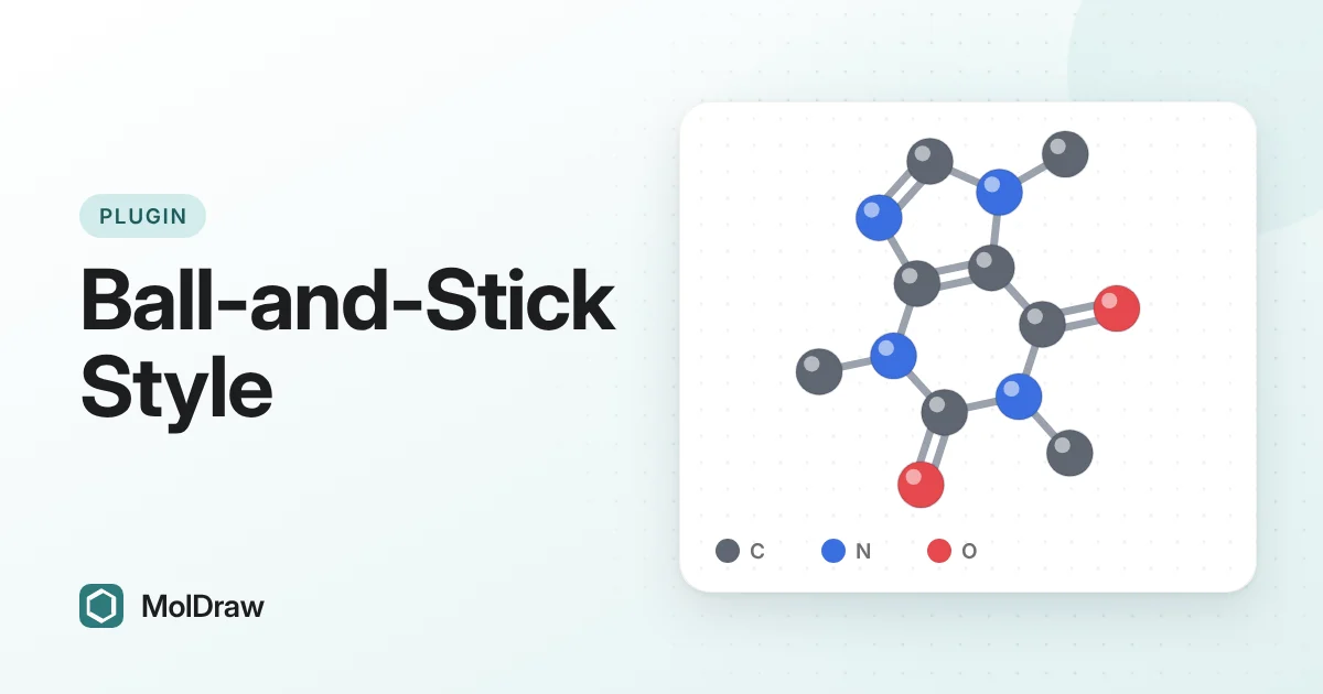 Caffeine drawn as a 2D ball-and-stick model with grey carbon, blue nitrogen and red oxygen spheres joined by sticks