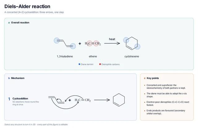 Diels–Alder reaction mechanism template