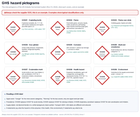 GHS pictogram reference template preview
