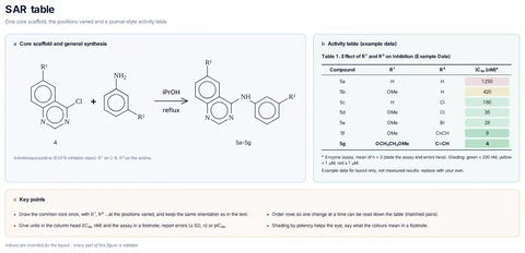 SAR table template preview