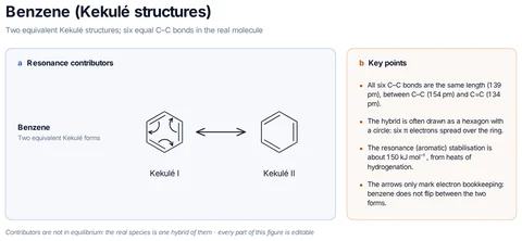 Benzene (Kekulé structures) template preview