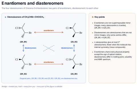 Enantiomers and diastereomers template preview