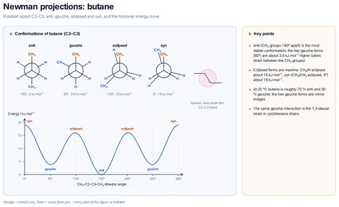 Newman projections: butane template preview