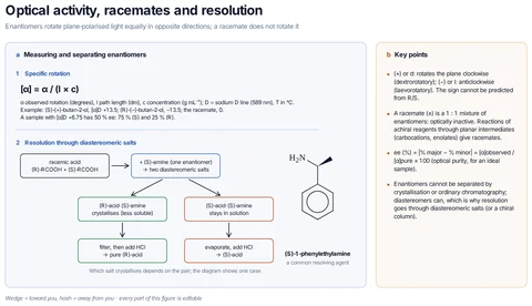 Optical activity, racemates and resolution template preview